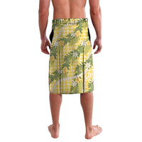Aloha Puakenikeni Anthurium Pikake Lei Lavalava Gold Hawaiian Palaka Pattern LT9 - Polynesian Pride