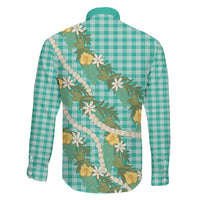 Aloha Puakenikeni Anthurium Pikake Lei Family Matching Mermaid Dress and Hawaiian Shirt Marine Hawaiian Palaka Pattern