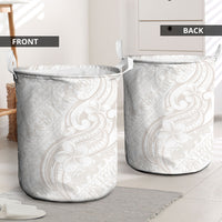 Hawaii Plumeria Lokelani Pikake Lei Laundry Basket Sandy Beige Polynesian Tattoo