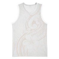Hawaii Plumeria Lokelani Pikake Lei Basketball Jersey Sandy Beige Polynesian Tattoo LT9 Unisex Beige - Polynesian Pride