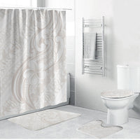 Hawaii Plumeria Lokelani Pikake Lei Bathroom Set Sandy Beige Polynesian Tattoo
