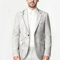 Hawaii Plumeria Lokelani Pikake Lei Blazer Sandy Beige Polynesian Tattoo LT9 - Polynesian Pride