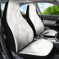 Hawaii Plumeria Lokelani Pikake Lei Car Seat Cover Sandy Beige Polynesian Tattoo LT9 - Polynesian Pride