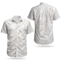 Hawaii Plumeria Lokelani Pikake Lei Couples Matching Tank Maxi Dress and Hawaiian Shirt Sandy Beige Polynesian Tattoo LT9 - Polynesian Pride