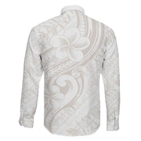 Hawaii Plumeria Lokelani Pikake Lei Family Matching Long Sleeve Bodycon Dress and Hawaiian Shirt Sandy Beige Polynesian Tattoo LT9 Son's Shirt Beige - Polynesian Pride