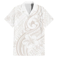 Hawaii Plumeria Lokelani Pikake Lei Family Matching Tank Maxi Dress and Hawaiian Shirt Sandy Beige Polynesian Tattoo LT9 Dad's Shirt - Short Sleeve Beige - Polynesian Pride