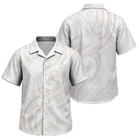 Hawaii Plumeria Lokelani Pikake Lei Family Matching Tank Maxi Dress and Hawaiian Shirt Sandy Beige Polynesian Tattoo LT9 Son's Shirt Beige - Polynesian Pride