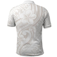 Hawaii Plumeria Lokelani Pikake Lei Polo Shirt Sandy Beige Polynesian Tattoo LT9 - Polynesian Pride