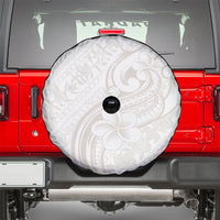 Hawaii Plumeria Lokelani Pikake Lei Spare Tire Cover Sandy Beige Polynesian Tattoo LT9 - Polynesian Pride