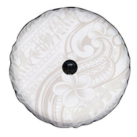 Hawaii Plumeria Lokelani Pikake Lei Spare Tire Cover Sandy Beige Polynesian Tattoo LT9 - Polynesian Pride
