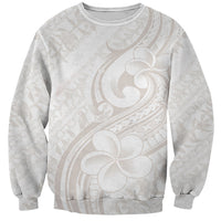 Hawaii Plumeria Lokelani Pikake Lei Sweatshirt Sandy Beige Polynesian Tattoo LT9 Unisex Beige - Polynesian Pride