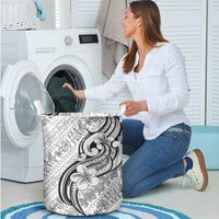 Hawaii Plumeria Lokelani Pikake Lei Laundry Basket Ele'ele Polynesian Tattoo