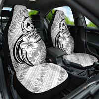 Hawaii Plumeria Lokelani Pikake Lei Car Seat Cover Ele'ele Polynesian Tattoo LT9 One Size Black - Polynesian Pride