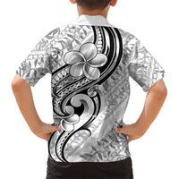 Hawaii Plumeria Lokelani Pikake Lei Family Matching Off Shoulder Maxi Dress and Hawaiian Shirt Ele'ele Polynesian Tattoo