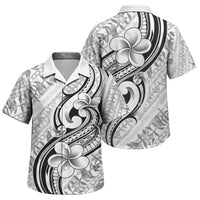Hawaii Plumeria Lokelani Pikake Lei Family Matching Tank Maxi Dress and Hawaiian Shirt Ele'ele Polynesian Tattoo LT9 Son's Shirt Black - Polynesian Pride