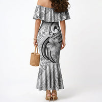 Hawaii Plumeria Lokelani Pikake Lei Mermaid Dress Ele'ele Polynesian Tattoo LT9 - Polynesian Pride