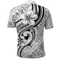 Hawaii Plumeria Lokelani Pikake Lei Polo Shirt Ele'ele Polynesian Tattoo