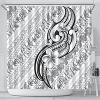 Hawaii Plumeria Lokelani Pikake Lei Shower Curtain Ele'ele Polynesian Tattoo LT9 - Polynesian Pride