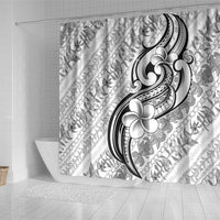 Hawaii Plumeria Lokelani Pikake Lei Shower Curtain Ele'ele Polynesian Tattoo LT9 - Polynesian Pride