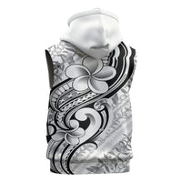 Hawaii Plumeria Lokelani Pikake Lei Sleeveless Zip Hoodie Ele'ele Polynesian Tattoo LT9 - Polynesian Pride