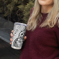 Hawaii Plumeria Lokelani Pikake Lei Tumbler Cup Ele'ele Polynesian Tattoo