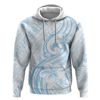 Hawaii Plumeria Lokelani Pikake Lei Hoodie Uliuli Polynesian Tattoo LT9 Pullover Hoodie Blue - Polynesian Pride