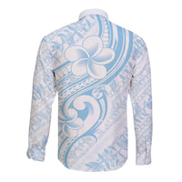 Hawaii Plumeria Lokelani Pikake Lei Long Sleeve Button Shirt Uliuli Polynesian Tattoo LT9 - Polynesian Pride