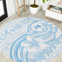 Hawaii Plumeria Lokelani Pikake Lei Round Carpet Uliuli Polynesian Tattoo