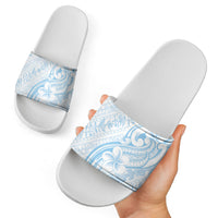 Hawaii Plumeria Lokelani Pikake Lei Slide Sandals Uliuli Polynesian Tattoo LT9 - Polynesian Pride