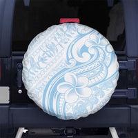 Hawaii Plumeria Lokelani Pikake Lei Spare Tire Cover Uliuli Polynesian Tattoo LT9 No hole Blue - Polynesian Pride