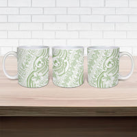 Hawaii Plumeria Lokelani Pikake Lei Ceramic Mug Oma'oma'o Polynesian Tattoo LT9 - Polynesian Pride