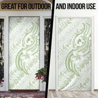 Hawaii Plumeria Lokelani Pikake Lei Door Cover Oma'oma'o Polynesian Tattoo