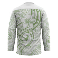 Hawaii Plumeria Lokelani Pikake Lei Hockey Jersey Oma'oma'o Polynesian Tattoo