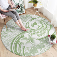 Hawaii Plumeria Lokelani Pikake Lei Round Carpet Oma'oma'o Polynesian Tattoo