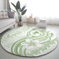 Hawaii Plumeria Lokelani Pikake Lei Round Carpet Oma'oma'o Polynesian Tattoo