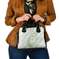 Hawaii Plumeria Lokelani Pikake Lei Shoulder Handbag Oma'oma'o Polynesian Tattoo LT9 - Polynesian Pride