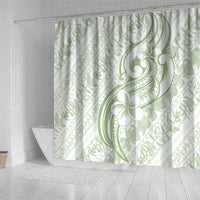 Hawaii Plumeria Lokelani Pikake Lei Shower Curtain Oma'oma'o Polynesian Tattoo LT9 - Polynesian Pride