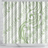Hawaii Plumeria Lokelani Pikake Lei Shower Curtain Oma'oma'o Polynesian Tattoo LT9 - Polynesian Pride