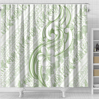 Hawaii Plumeria Lokelani Pikake Lei Shower Curtain Oma'oma'o Polynesian Tattoo LT9 - Polynesian Pride