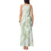 Hawaii Plumeria Lokelani Pikake Lei Tank Maxi Dress Oma'oma'o Polynesian Tattoo