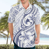 Hawaii Plumeria Lokelani Pikake Lei Hawaiian Shirt Navy Blue Polynesian Tattoo LT9 - Polynesian Pride