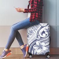 Hawaii Plumeria Lokelani Pikake Lei Luggage Cover Navy Blue Polynesian Tattoo LT9 - Polynesian Pride