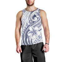 Hawaii Plumeria Lokelani Pikake Lei Men Tank Top Navy Blue Polynesian Tattoo LT9 - Polynesian Pride