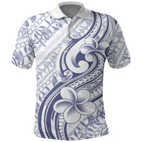 Hawaii Plumeria Lokelani Pikake Lei Polo Shirt Navy Blue Polynesian Tattoo LT9 Navy Blue - Polynesian Pride