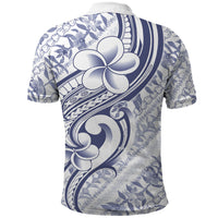 Hawaii Plumeria Lokelani Pikake Lei Polo Shirt Navy Blue Polynesian Tattoo LT9 - Polynesian Pride