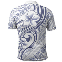 Hawaii Plumeria Lokelani Pikake Lei Polo Shirt Navy Blue Polynesian Tattoo LT9 - Polynesian Pride