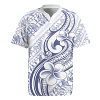 Hawaii Plumeria Lokelani Pikake Lei Rugby Jersey Navy Blue Polynesian Tattoo