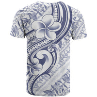 Hawaii Plumeria Lokelani Pikake Lei T Shirt Navy Blue Polynesian Tattoo LT9 - Polynesian Pride