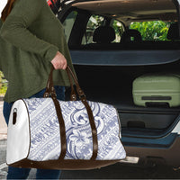 Hawaii Plumeria Lokelani Pikake Lei Travel Bag Navy Blue Polynesian Tattoo LT9 - Polynesian Pride