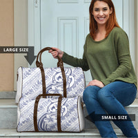 Hawaii Plumeria Lokelani Pikake Lei Travel Bag Navy Blue Polynesian Tattoo LT9 - Polynesian Pride